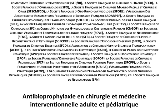RFE experts 2026 : Antibioprophylaxie en chirurgie et médecine interventionnelle adulte et pédiatrique